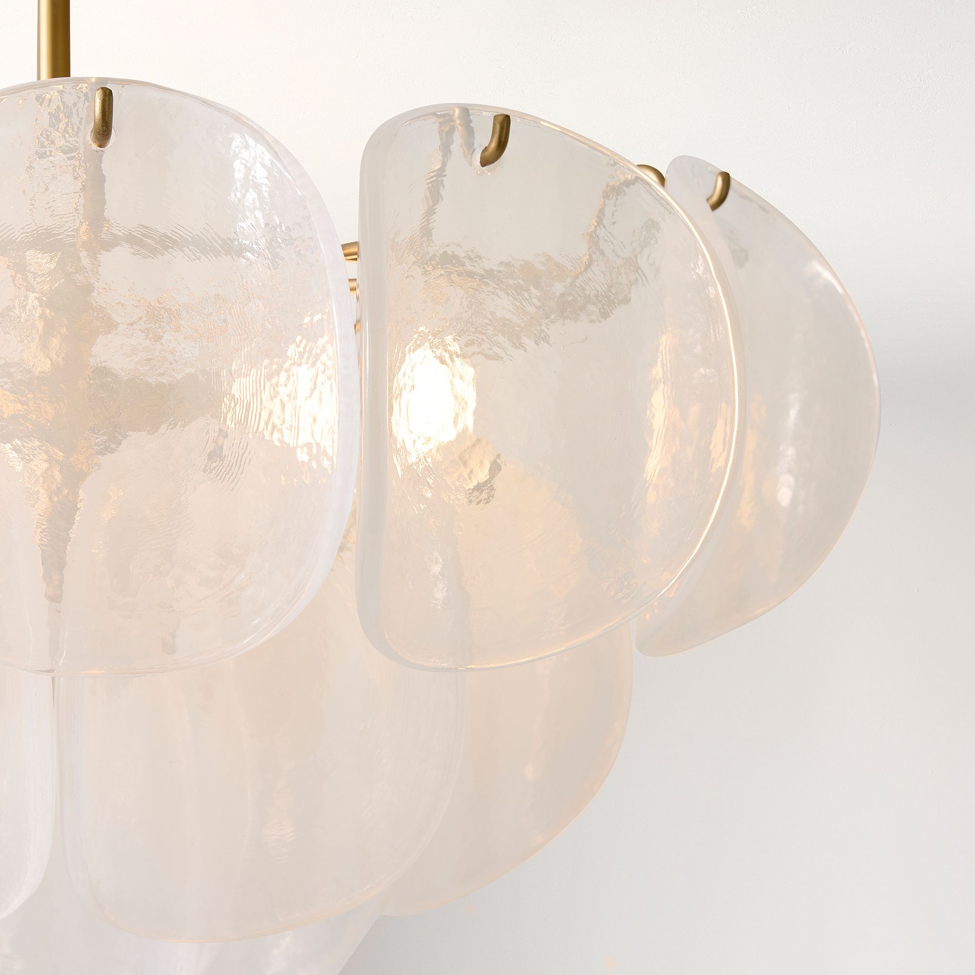 Murano Chandelier (22") White - Joyfuzzy