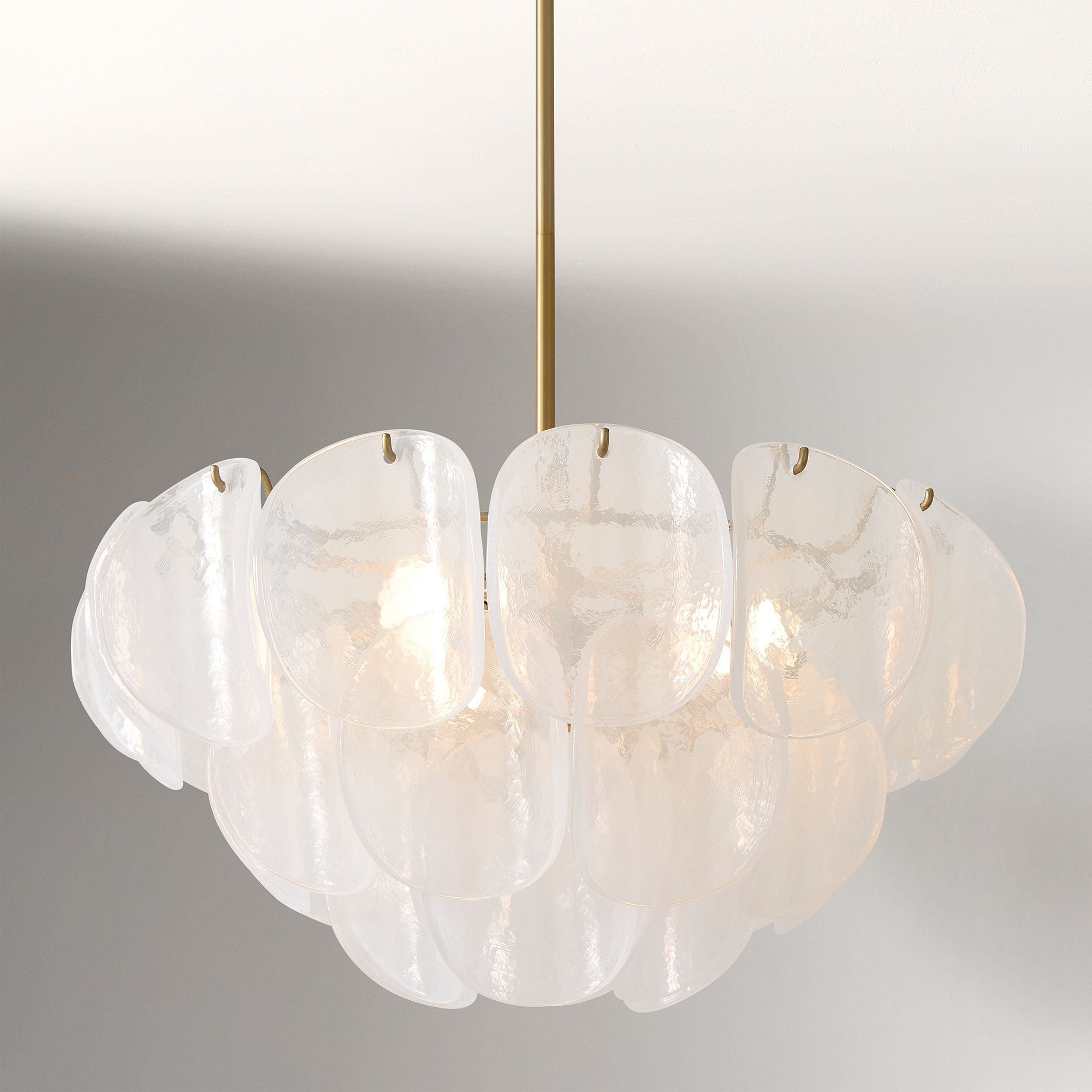 Murano Chandelier (22") White - Joyfuzzy