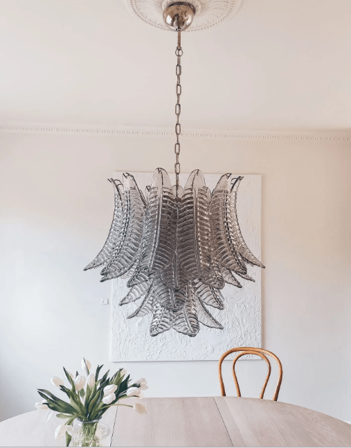 Murano Chandelier – 36 glass leaves – Smoked - Joyfuzzy