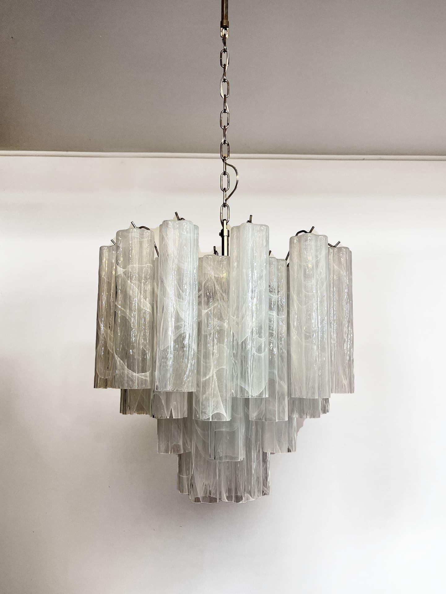 Murano Chandelier – 36 tubes – Alabaster white - Joyfuzzy
