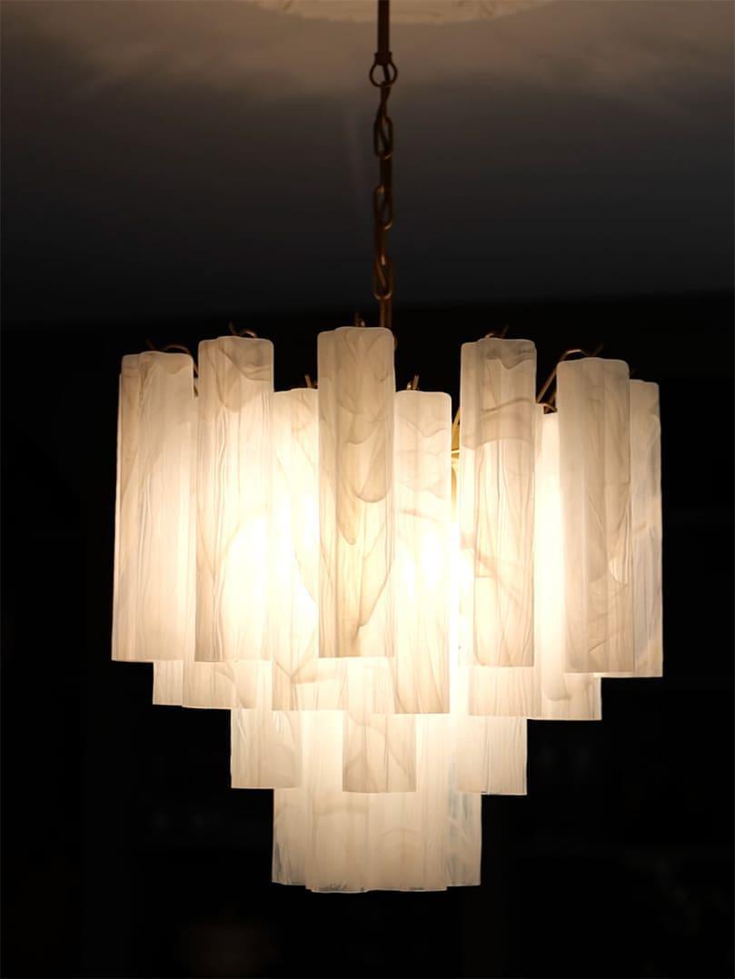 Murano Chandelier – 36 tubes – Alabaster white - Joyfuzzy
