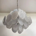 Murano Chandelier 36 White Disks - Joyfuzzy