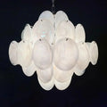 Murano Chandelier 36 White Disks - Joyfuzzy