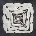 Murano Chandelier 36 White Disks - Joyfuzzy
