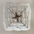 Murano Chandelier 36 White Disks - Joyfuzzy