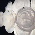 Murano Chandelier 36 White Disks - Joyfuzzy