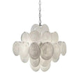 Murano Chandelier 36 White Disks - Joyfuzzy