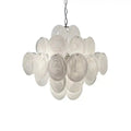 Murano Chandelier 36 White Disks - Joyfuzzy