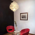 Murano Chandelier 36 White Disks - Joyfuzzy
