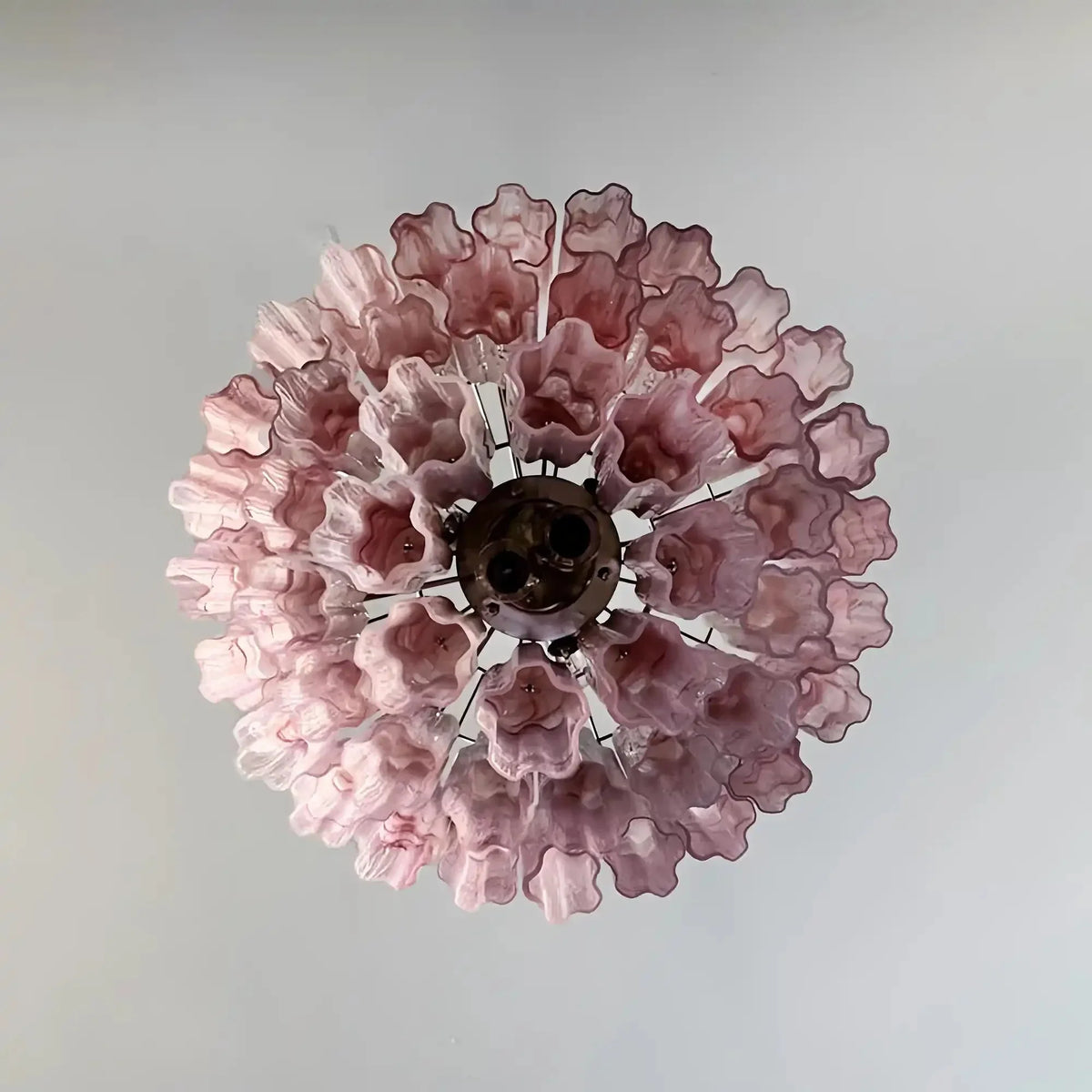 Murano Chandelier – 48 tubes – Alabaster Pink - Joyfuzzy