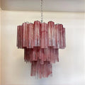 Murano Chandelier – 48 tubes – Alabaster Pink - Joyfuzzy