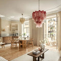Murano Chandelier – 48 tubes – Alabaster Pink - Joyfuzzy
