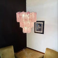Murano Chandelier – 48 tubes – Alabaster Pink - Joyfuzzy