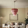 Murano Chandelier – 48 tubes – Alabaster Pink - Joyfuzzy