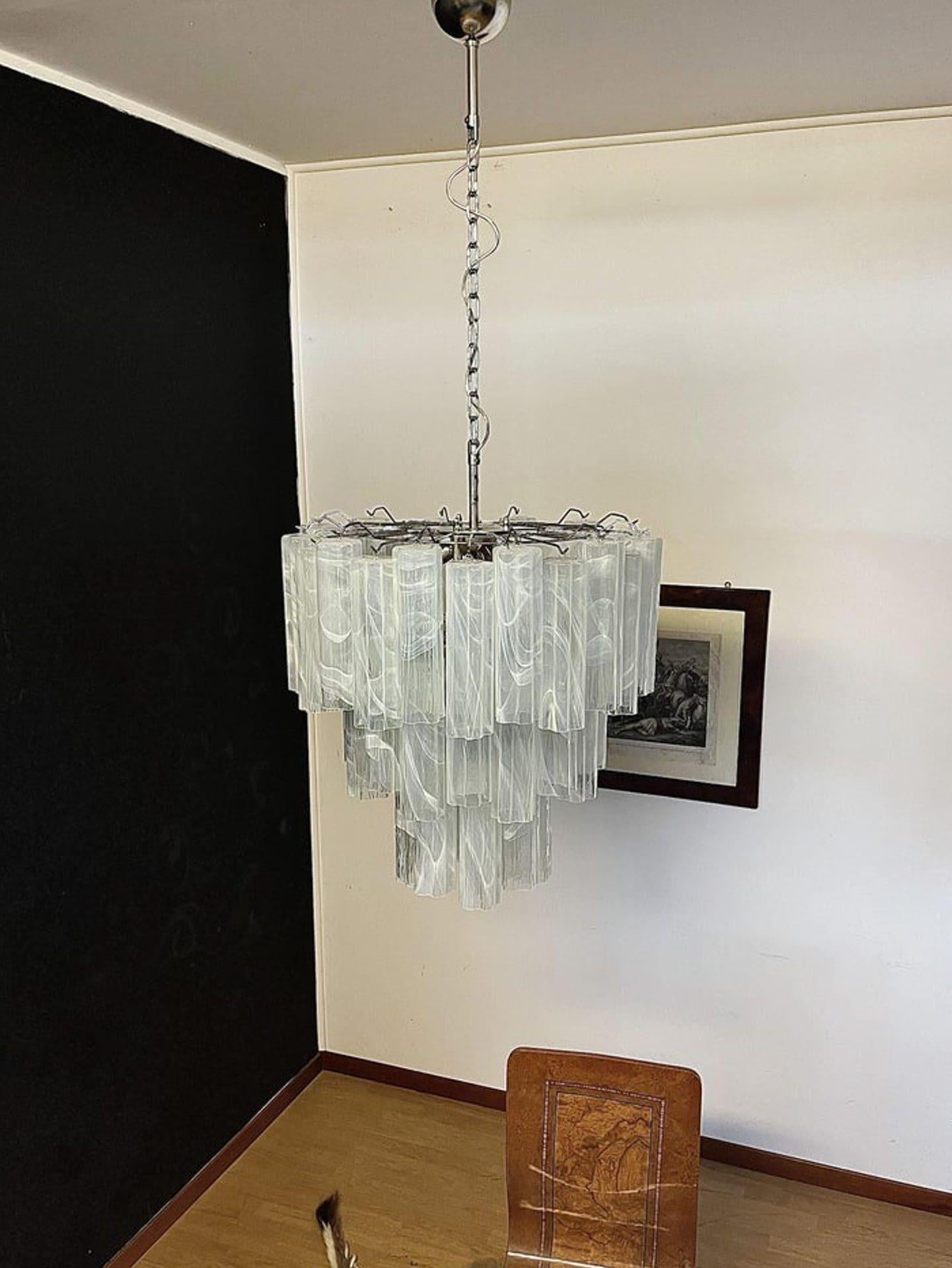 Murano Chandelier – 48 tubes – Alabaster White - Joyfuzzy
