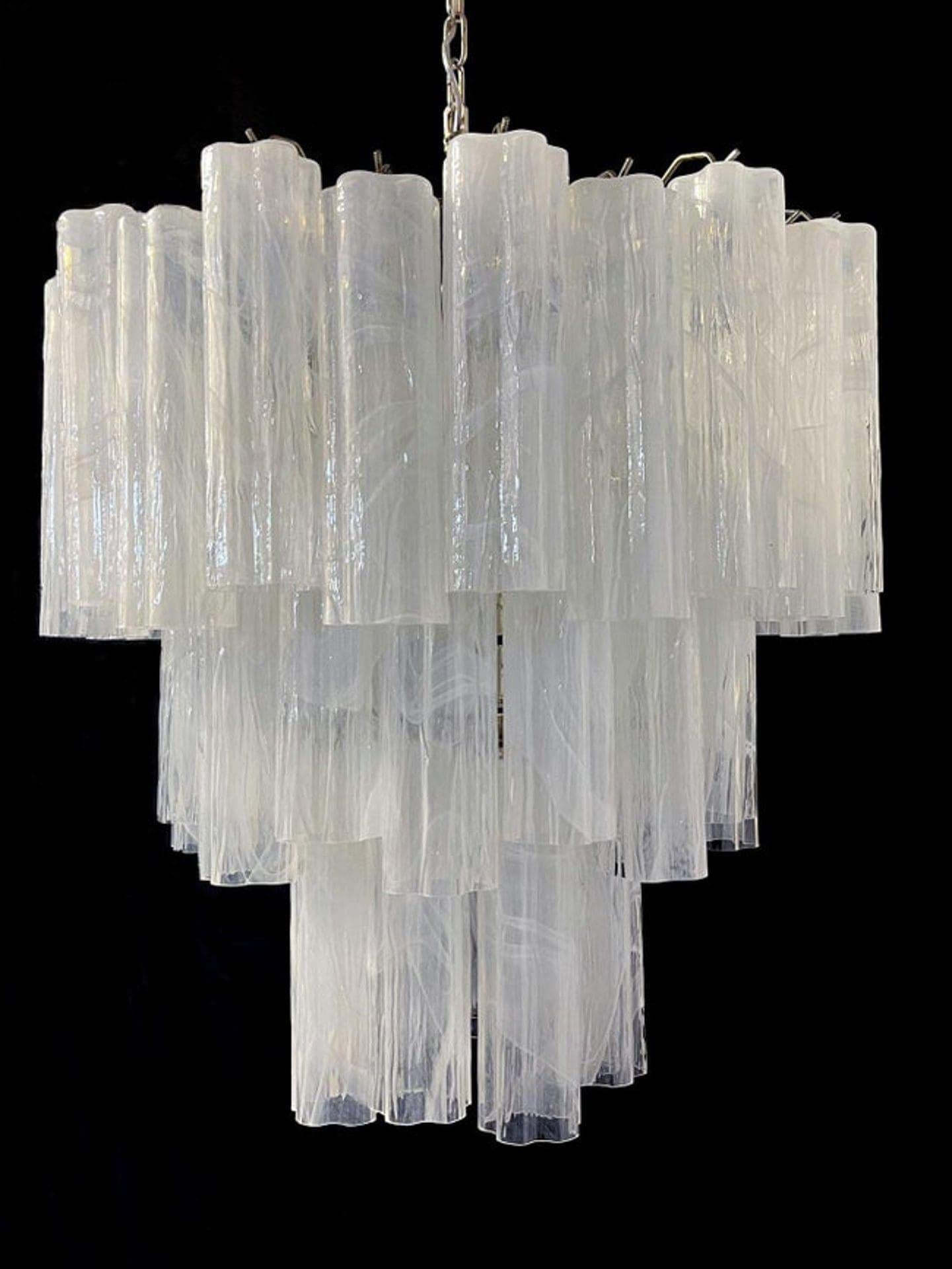 Murano Chandelier – 48 tubes – Alabaster White - Joyfuzzy