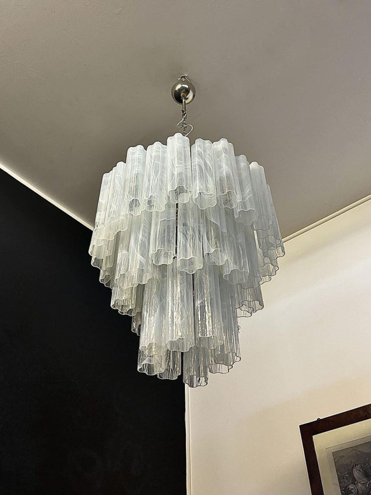 Murano Chandelier – 48 tubes – Alabaster White - Joyfuzzy