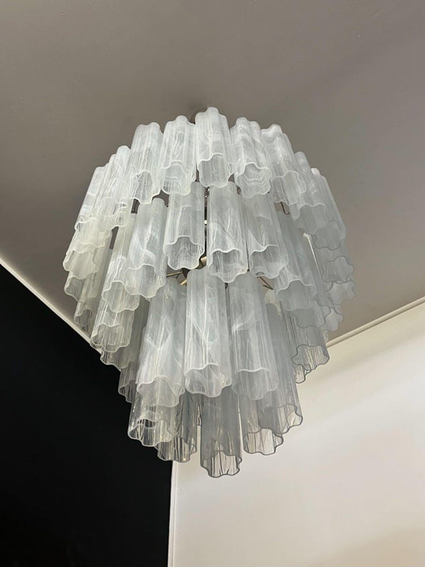 Murano Chandelier – 48 tubes – Alabaster White - Joyfuzzy