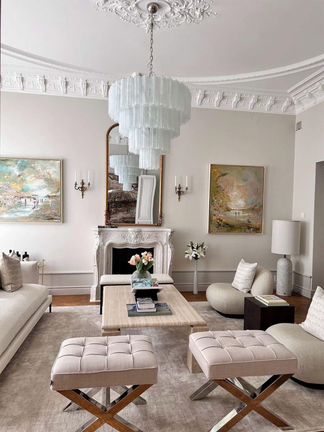 Murano Chandelier – 78 tubes – Alabaster white - Joyfuzzy
