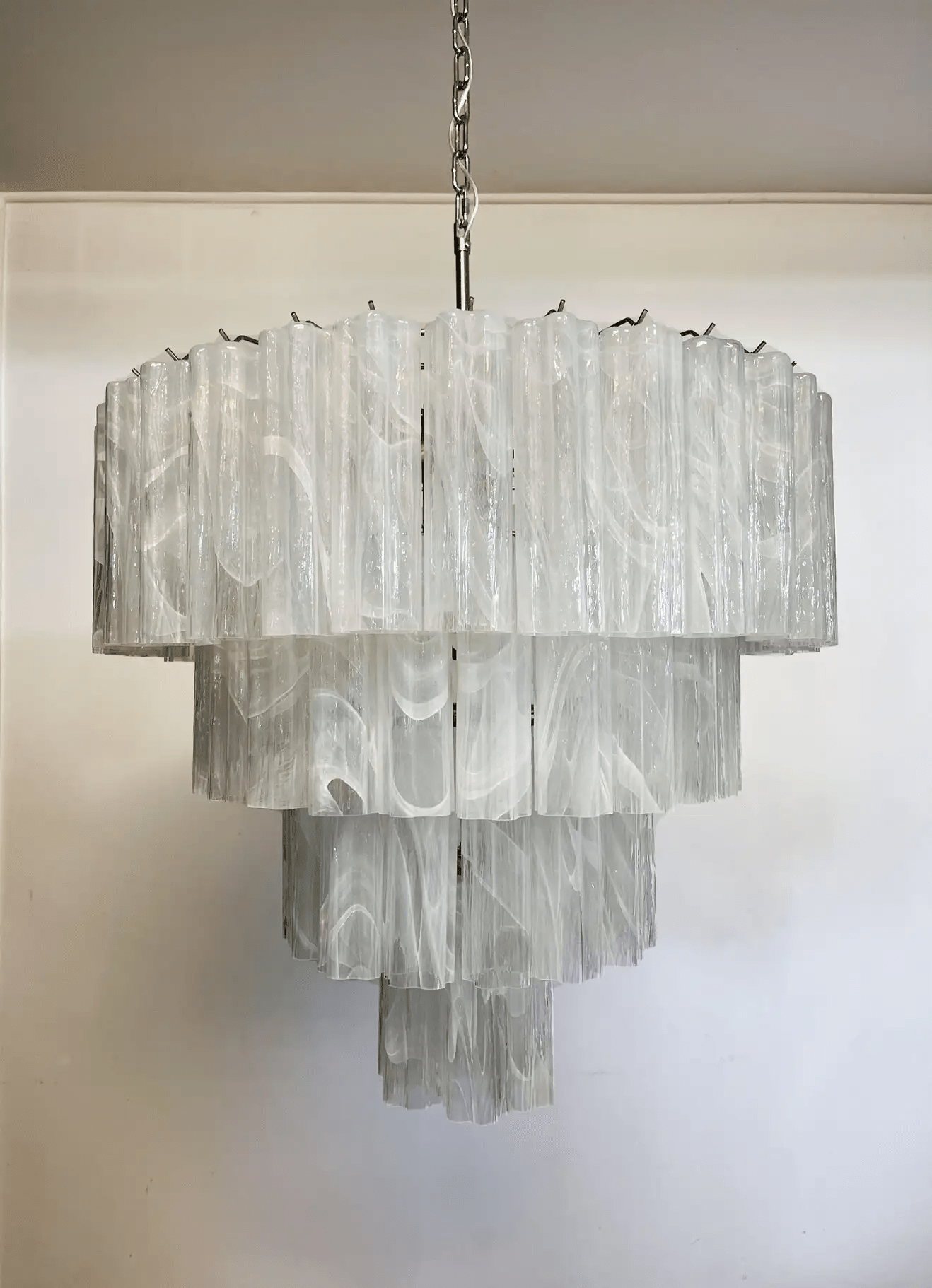 Murano Chandelier – 78 tubes – Alabaster white - Joyfuzzy