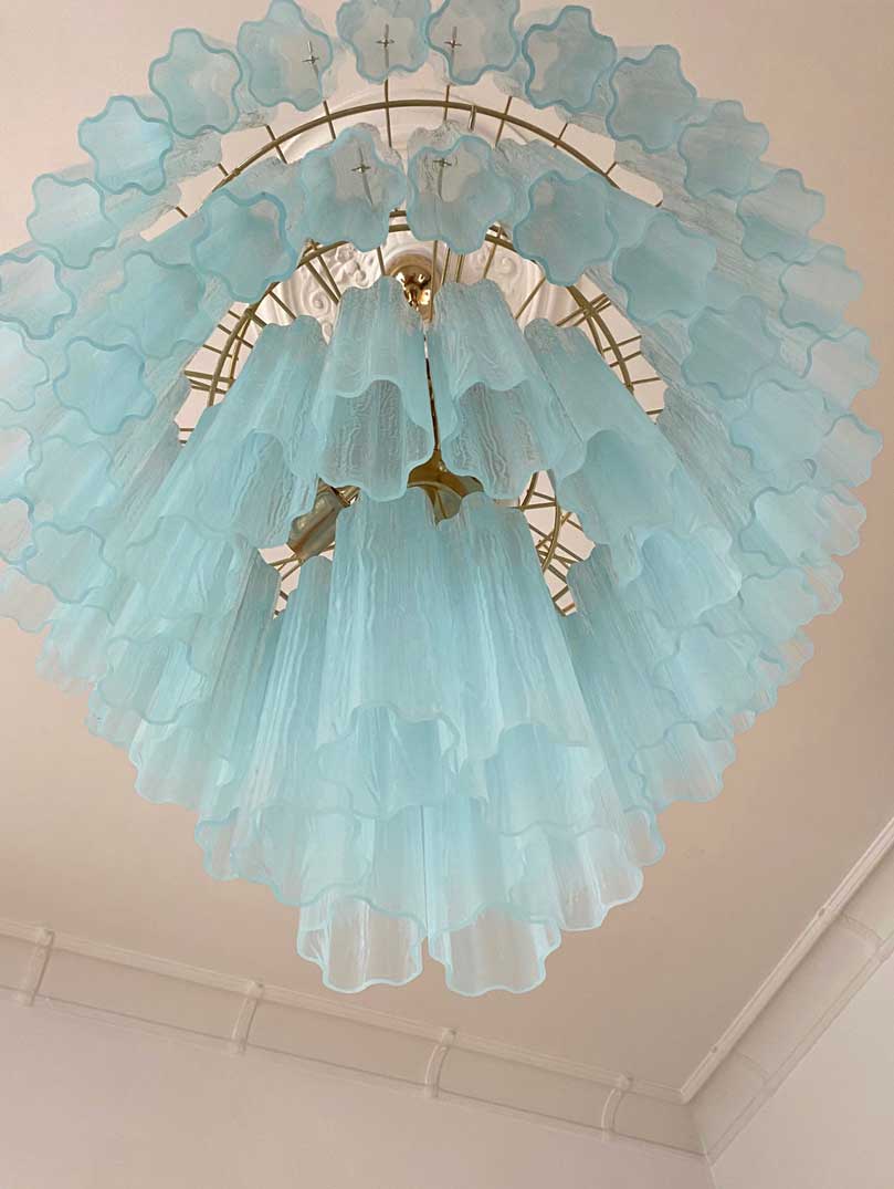 Murano Chandelier – 78 tubes – Opal - Joyfuzzy