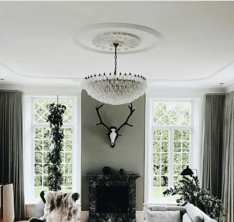 Murano Chandelier – Poliedri – 185 glass – White Alabaster - Joyfuzzy