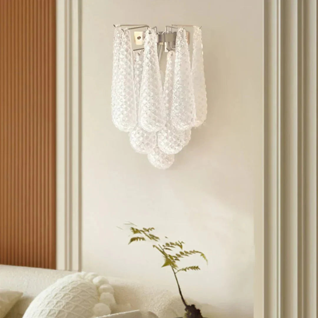 Murano Petals White Wall Light 13.4" - Dia 13.4″(34cm) x H 17.7″(45cm)WhiteJoyfuzzy