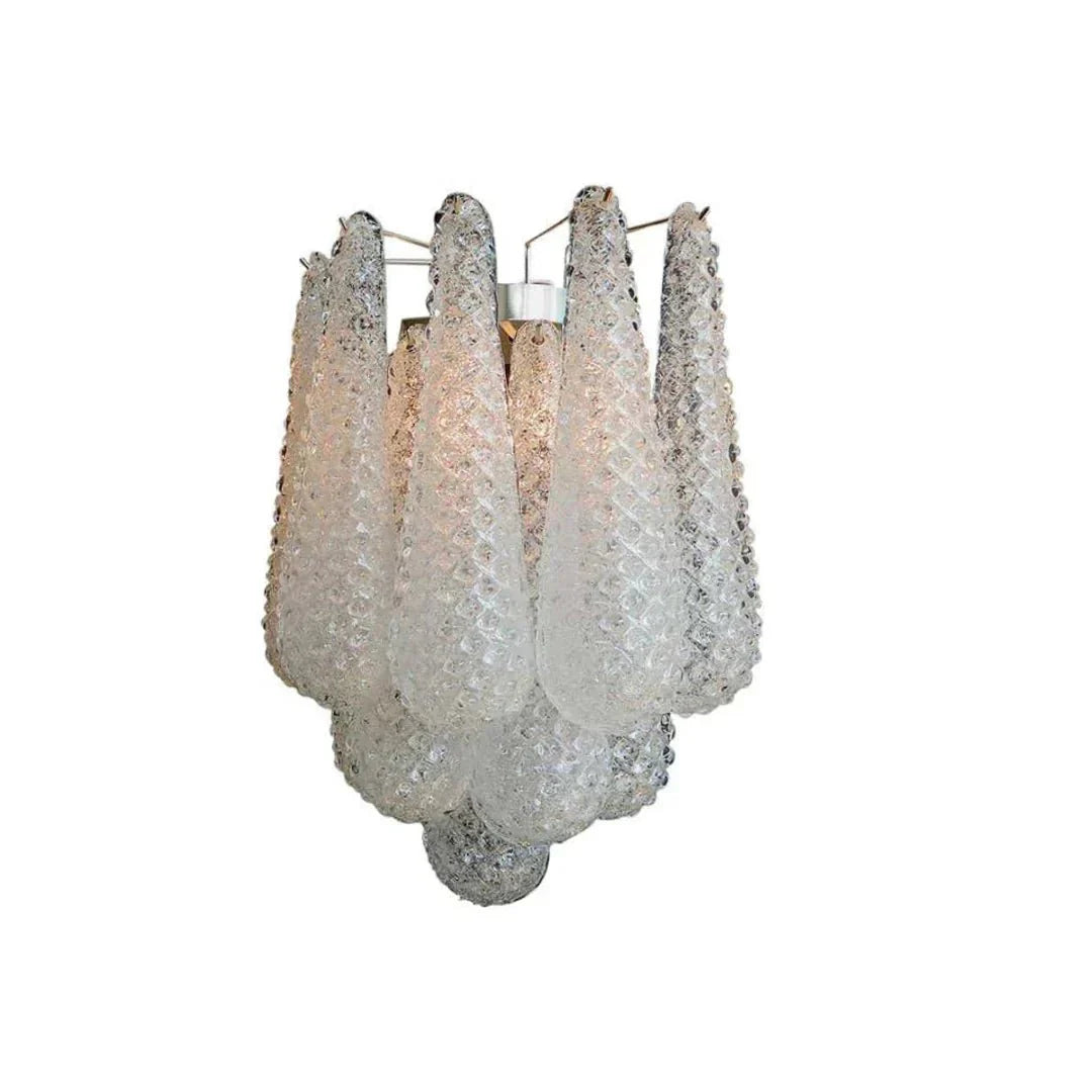 Murano Petals White Wall Light 13.4" - Dia 13.4″(34cm) x H 17.7″(45cm) Set Of 2WhiteJoyfuzzy