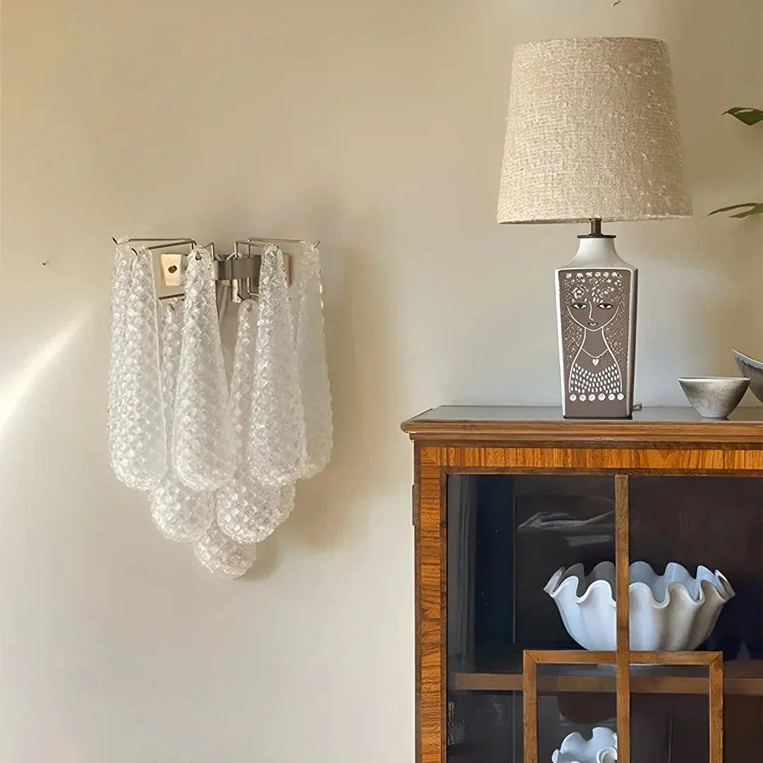 Murano Petals White Wall Light 13.4" - Dia 13.4″(34cm) x H 17.7″(45cm)WhiteJoyfuzzy