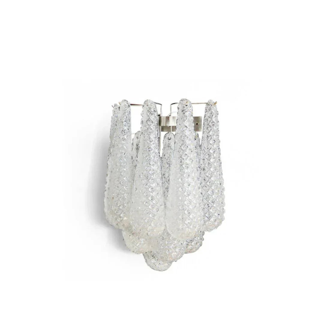 Murano Petals White Wall Light 13.4" - Dia 13.4″(34cm) x H 17.7″(45cm) Set Of 2WhiteJoyfuzzy