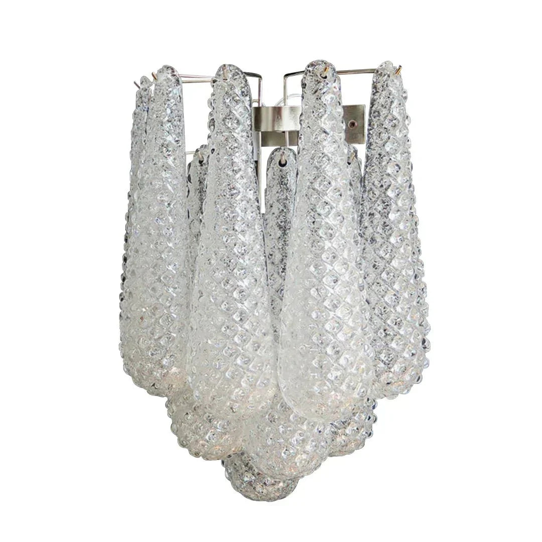 Murano Petals White Wall Light 13.4" - Dia 13.4″(34cm) x H 17.7″(45cm) Set Of 2WhiteJoyfuzzy