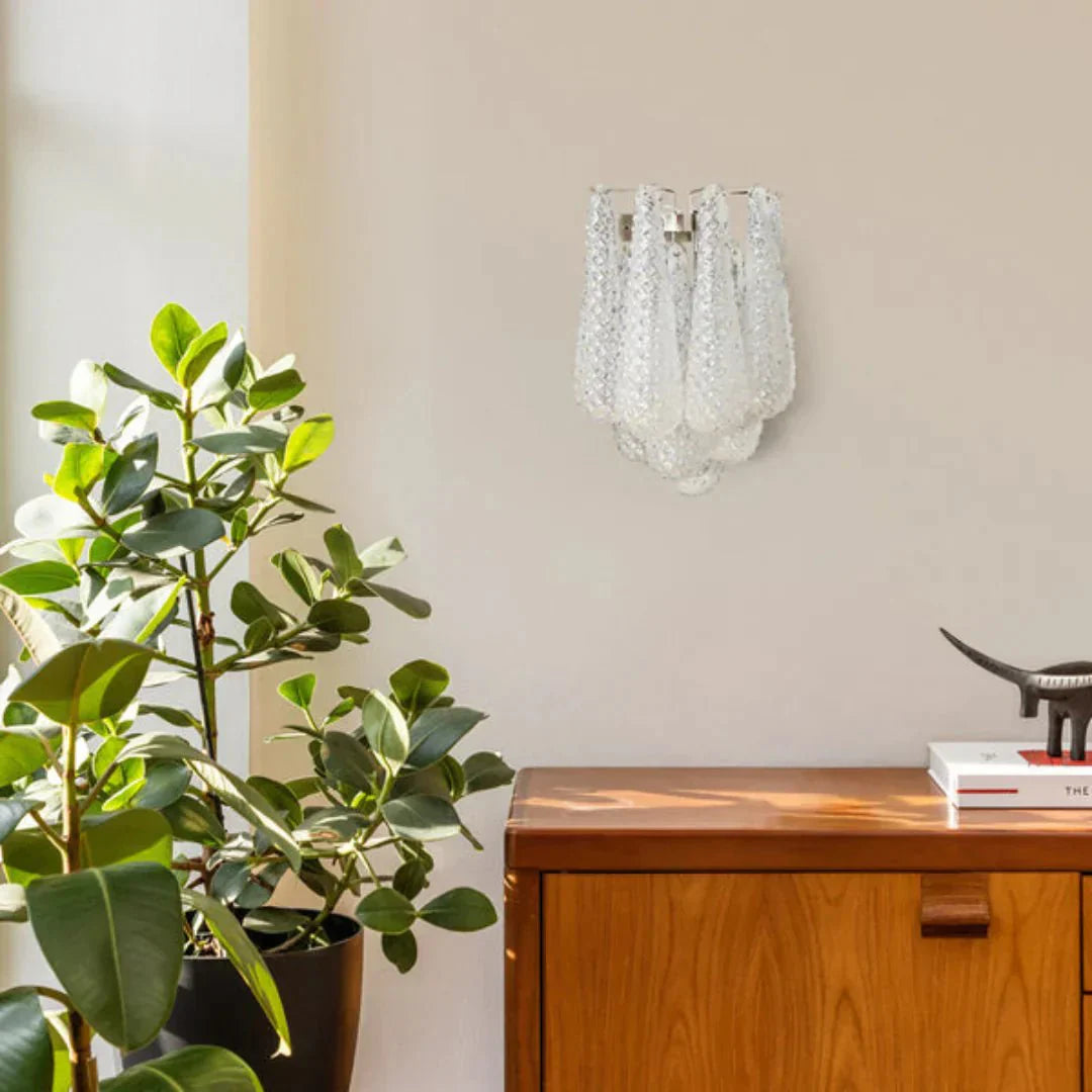 Murano Petals White Wall Light 13.4" - Dia 13.4″(34cm) x H 17.7″(45cm)WhiteJoyfuzzy