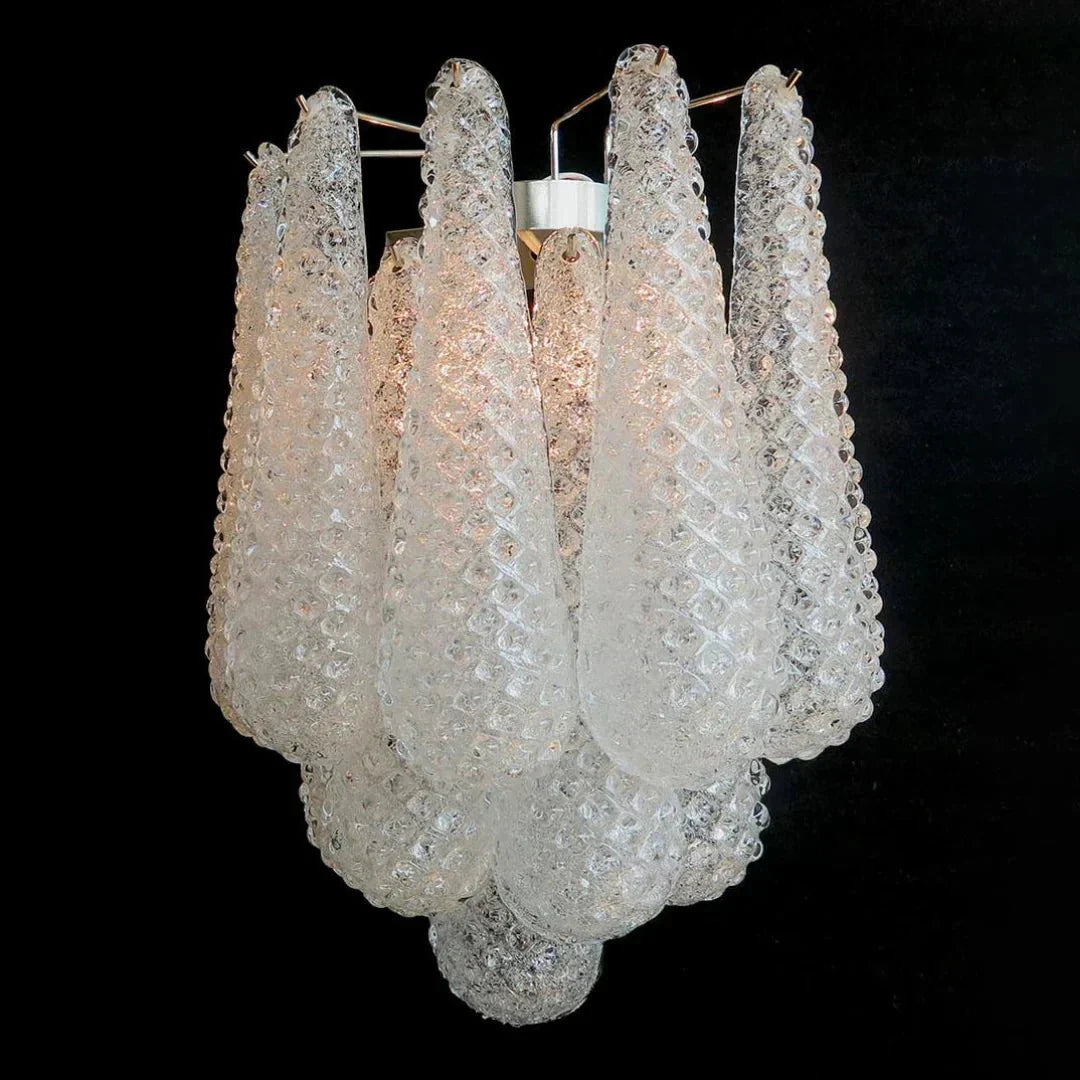 Murano Petals White Wall Light 13.4" - Dia 13.4″(34cm) x H 17.7″(45cm) Set Of 2WhiteJoyfuzzy