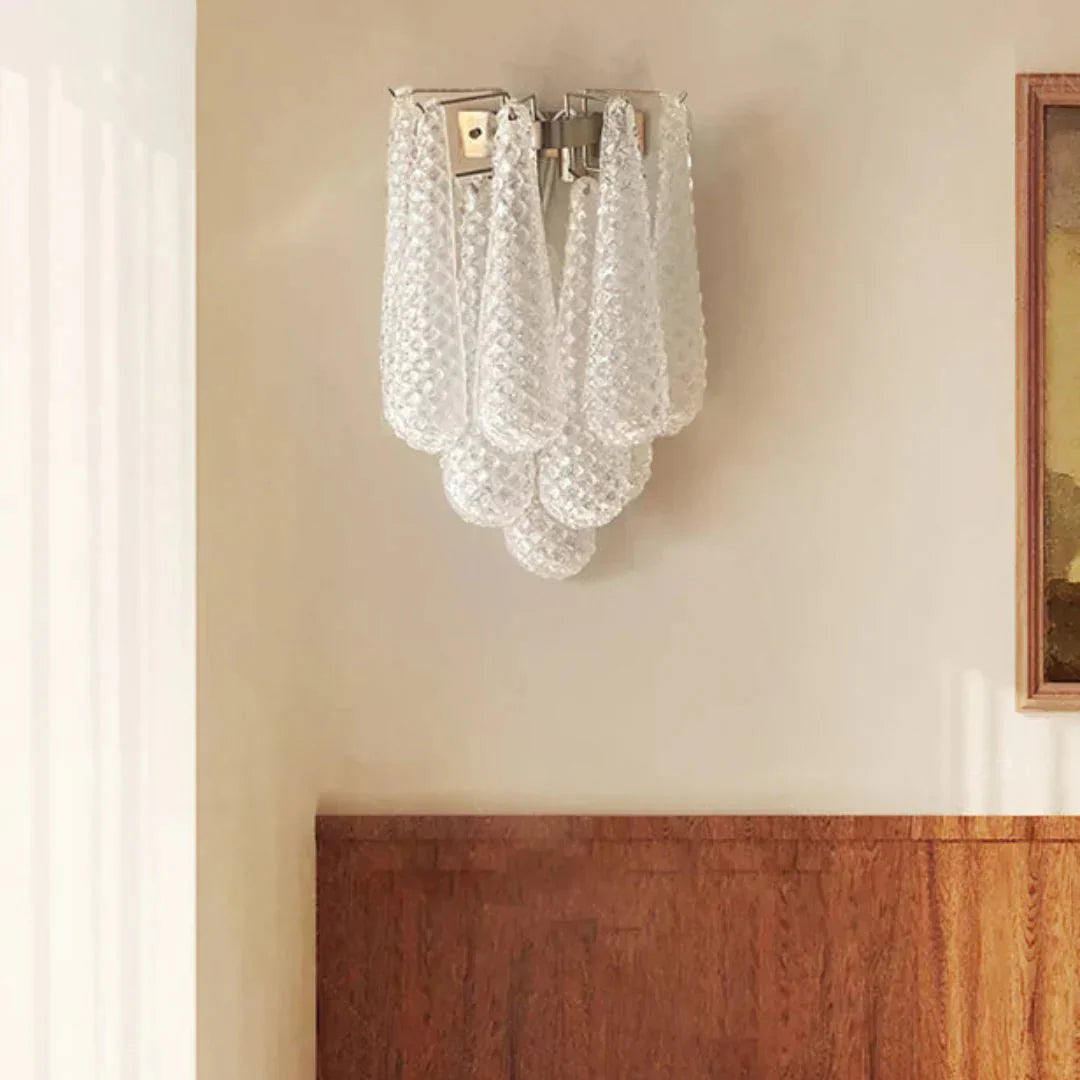 Murano Petals White Wall Light 13.4" - Dia 13.4″(34cm) x H 17.7″(45cm)WhiteJoyfuzzy