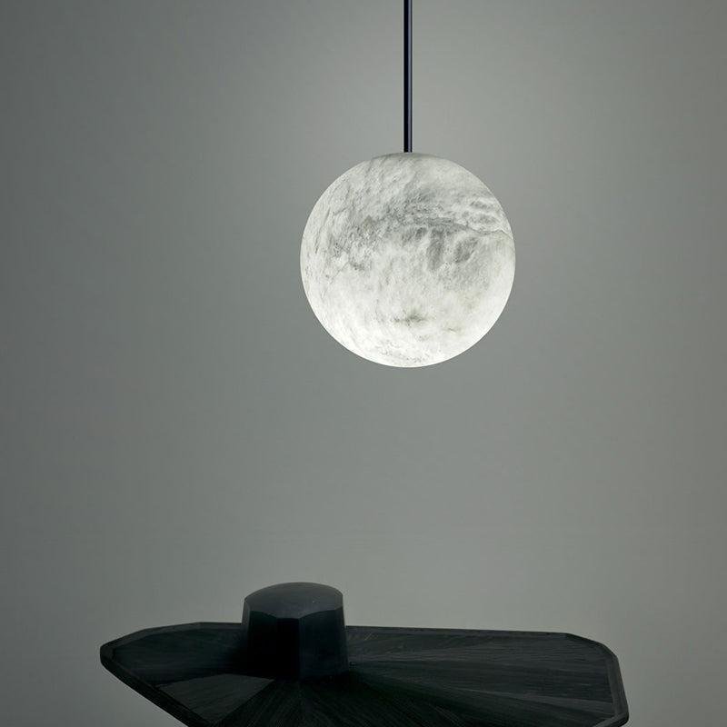 Nami Alabaster Sphere Staircase Chandelier,Multi Pendant Light - 7.87" DJoyfuzzy