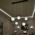 Nami Alabaster Sphere Staircase Chandelier,Multi Pendant Light - 7.87