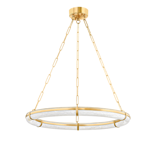 Natalie Modern Round Indoor Alabaster Chandelier