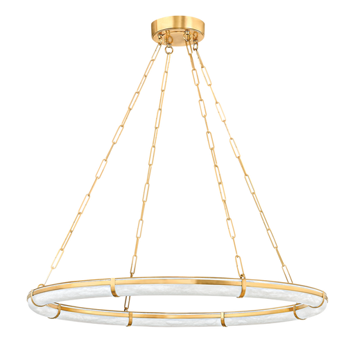 Natalie Modern Round Indoor Alabaster Chandelier