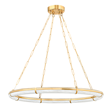 Natalie Modern Round Indoor Alabaster Chandelier