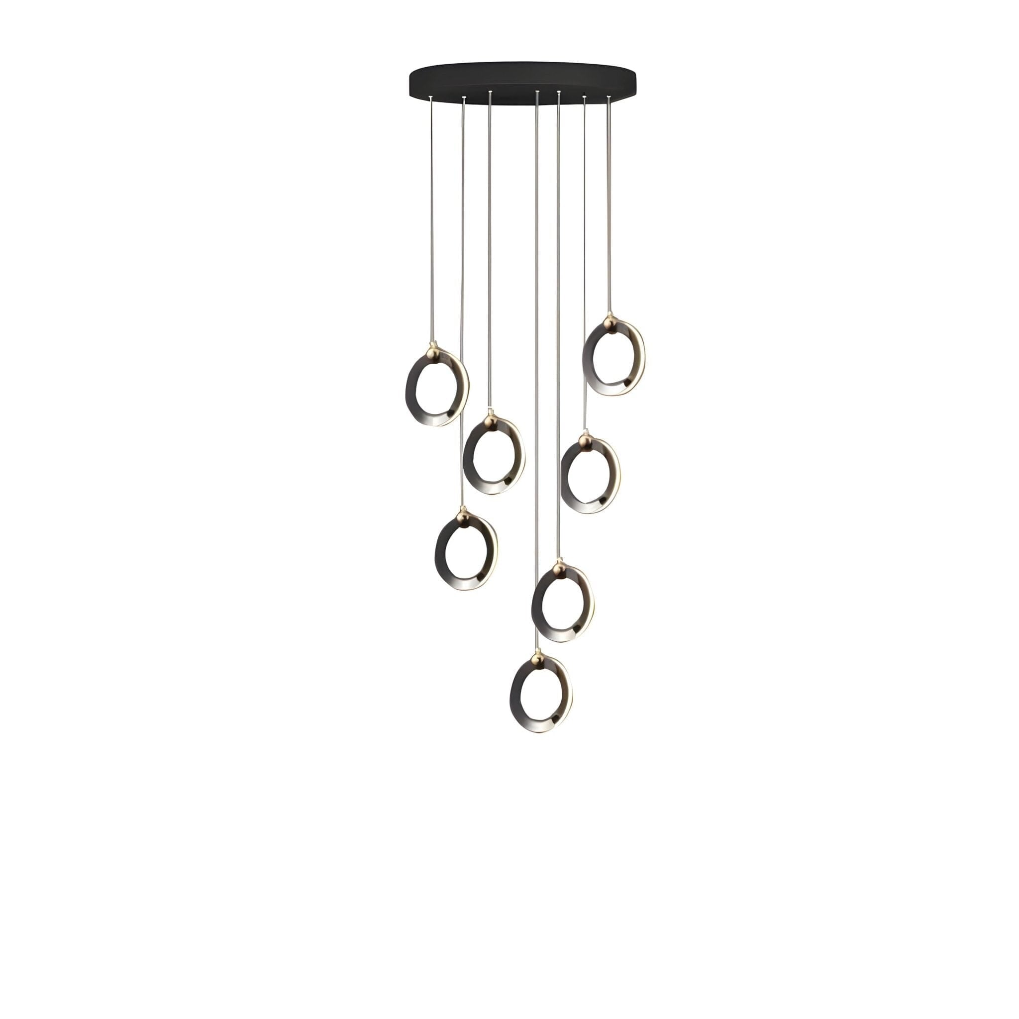 NEBULA Chandelier - 1 ring - 6.6" x 60" / 17cm x 150cm - 8WCool Light (6000K)Joyfuzzy
