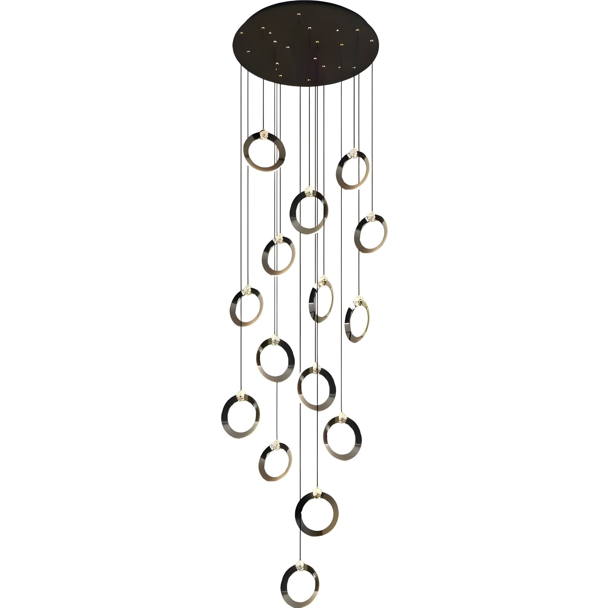 NEBULA Chandelier - 1 ring - 6.6" x 60" / 17cm x 150cm - 8WCool Light (6000K)Joyfuzzy