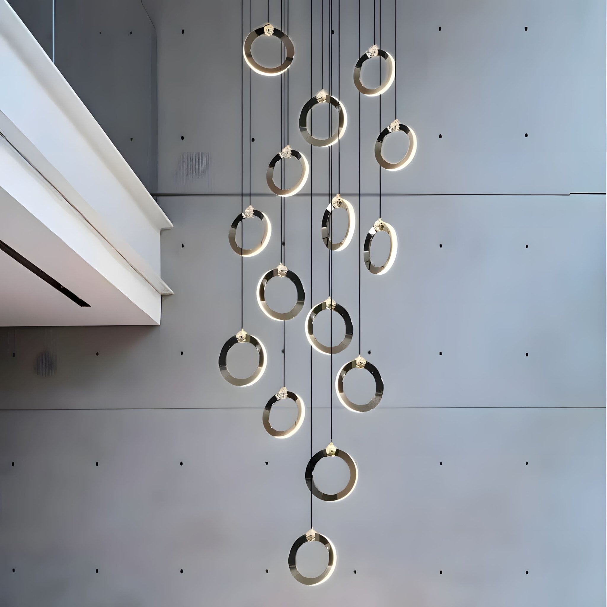 NEBULA Chandelier - 1 ring - 6.6" x 60" / 17cm x 150cm - 8WCool Light (6000K)Joyfuzzy