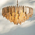 Neve Round Chandelier - BrassJoyfuzzy