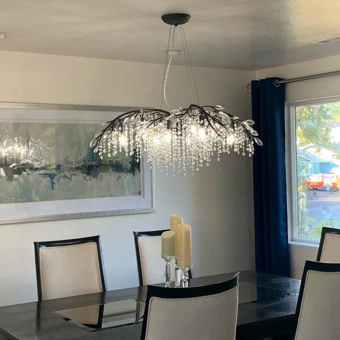 New Luxury Branch Crystal Pendant Chandelier Designer Creative Art Dining Room/Living Room Light Fixture - L74.8"*W29.52"*H23.0"GoldWarm LightJoyfuzzy