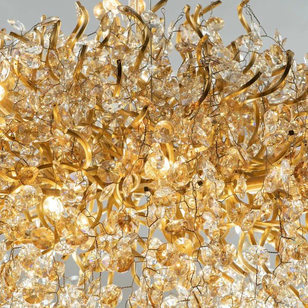New Modern Light Luxury Branch Crystal Chandelier for Dining /Living Room - Oval: L47.2"*H27.6"Warm LightJoyfuzzy