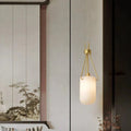 Nina Modern Alabaster Pendant Light, Alabaster Pendant Lamp Besides Bed - AJoyfuzzy
