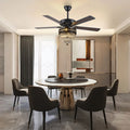 Noiseless Crystal Ceiling Fan Fandelier with Lights 52