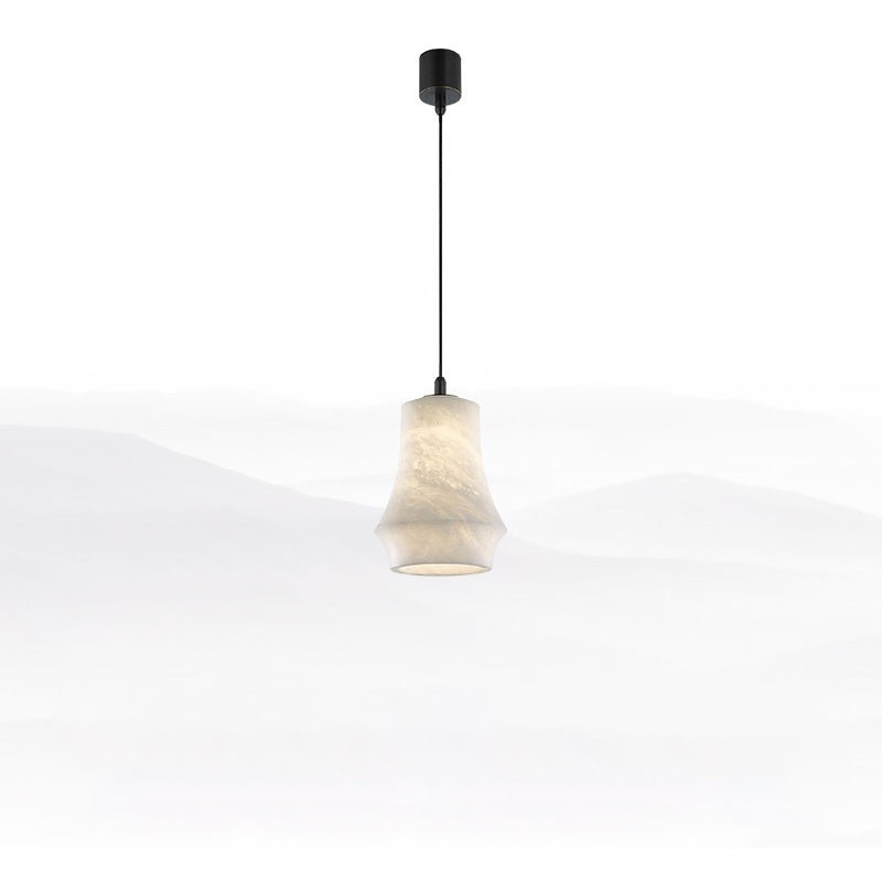 Nordic Alabaster and Brass Minimalist Pendant Light - Style CJoyfuzzy