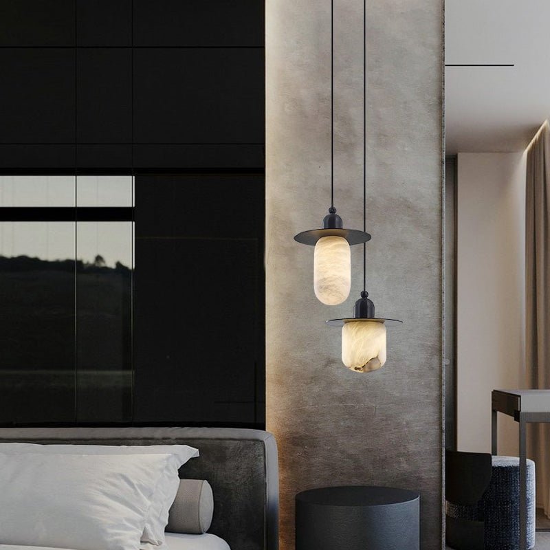 Nordic Alabaster and Brass Minimalist Pendant Light - Style AJoyfuzzy