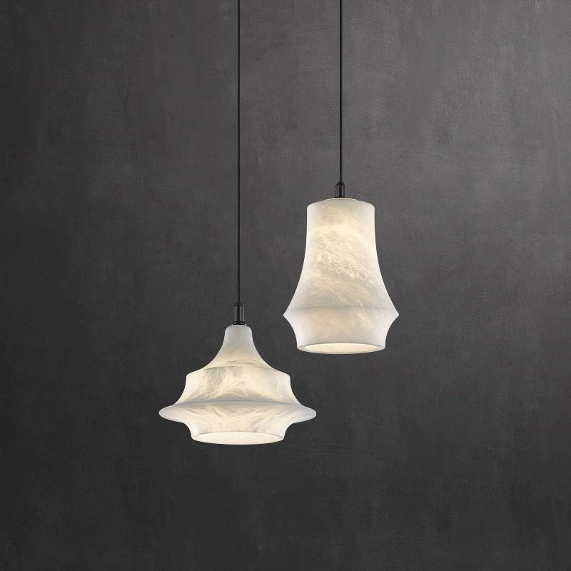 Nordic Alabaster and Brass Minimalist Pendant Light - Style AJoyfuzzy